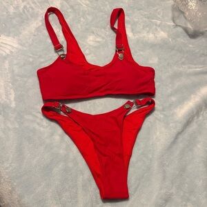 AKIRA Bold Red Bikini Set